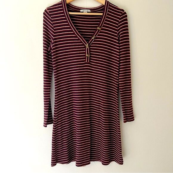 American Eagle Outfitters Dresses & Skirts - American Eagle Henley Dress Ribbed Striped Y2K Size Medium